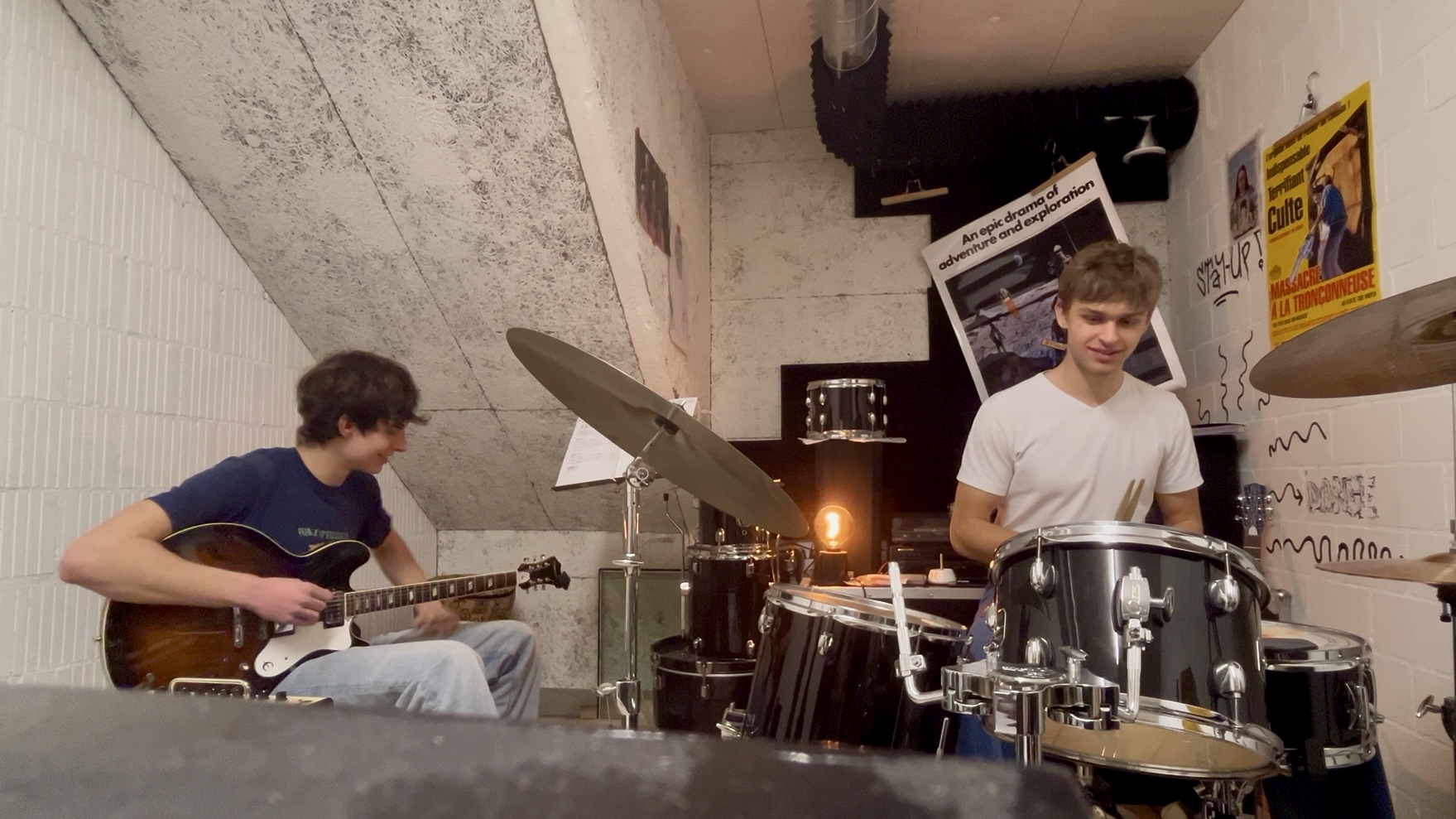 Ich mit meiner E-Gitarre